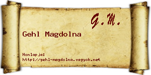 Gehl Magdolna névjegykártya