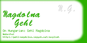 magdolna gehl business card